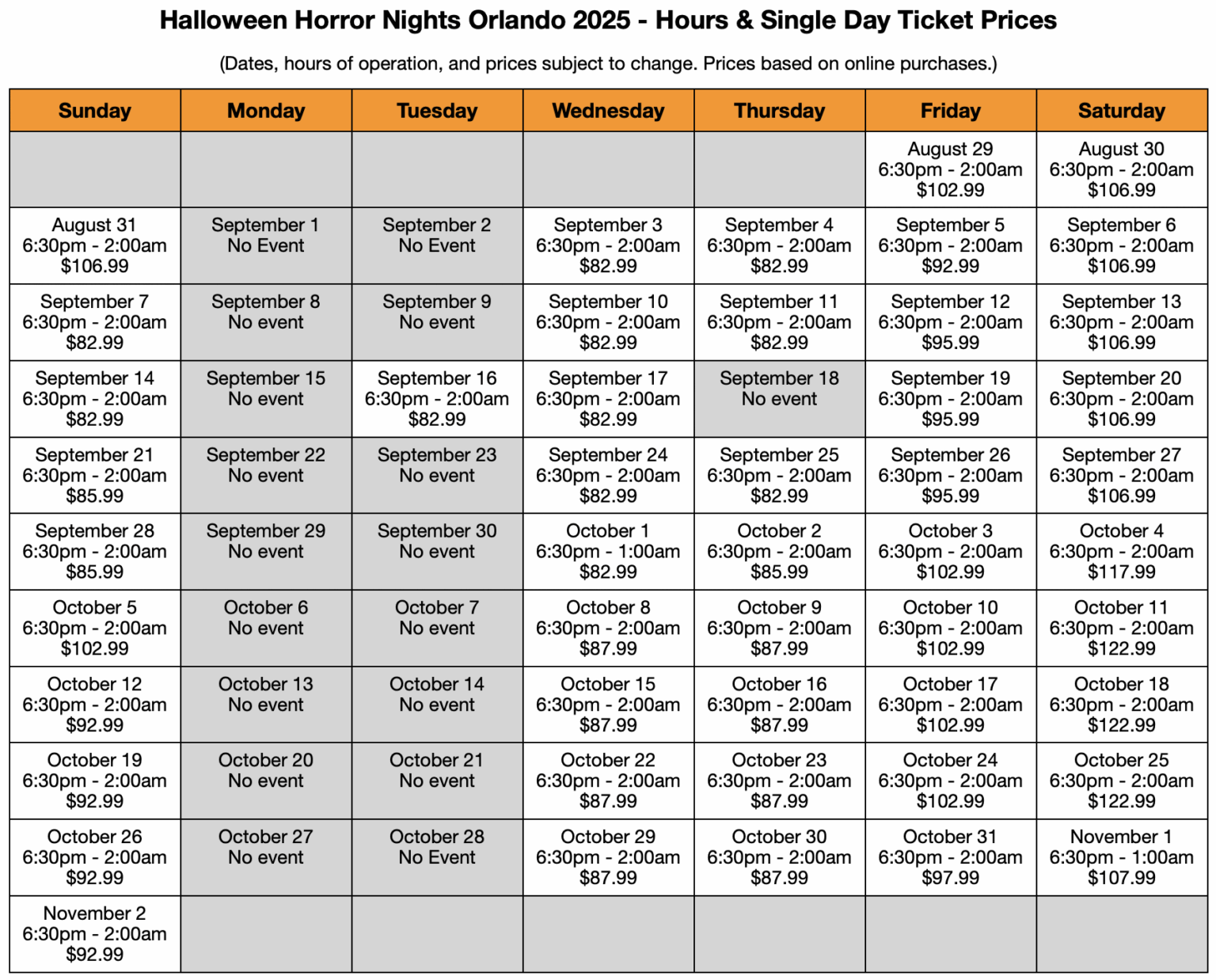 How Much Are Halloween Horror Nights Tickets